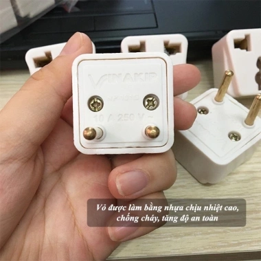 Ổ Cắm Kingler Đầu Chuyển Đổi Phích Điện 3 Chân Sang 2 Chân - Tiện Dụng An Toàn Giá 25.000 VND 6