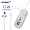 Ổ cắm mở rộng USB Fonken 5 trong 1 12W - Trạm sạc nhanh tường đa USB, giảm giá 177.855₫