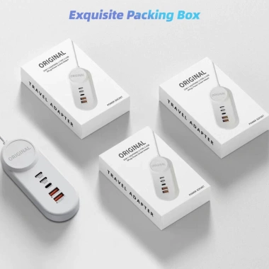 Ổ cắm mở rộng USB Fonken 5 trong 1 12W - Trạm sạc nhanh tường đa USB, giảm giá 177.855₫