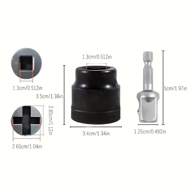 Ổ cắm nâng lốp xe ô tô - Bộ chuyển đổi nhanh cho máy khoan điện, dụng cụ sửa chữa bên đường, chỉ 72.600₫ 2