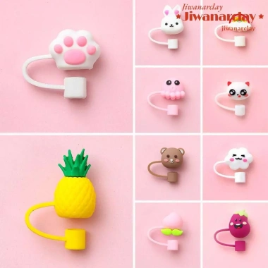 Ổ cắm ống hút silicon JIWANARCLAY – Mũ chống bụi, kín nước, phụ kiện cốc tái dùng