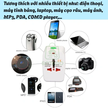 Ổ Cắm Quốc Tế Đa Năng - Tương Thích hơn 150 Quốc Gia, Chuyển Đổi Du Lịch, Giá Ưu Đãi 99.000₫