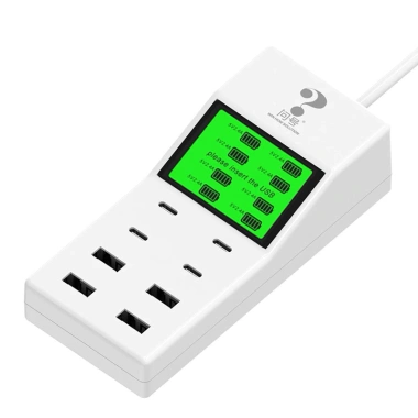 Ổ Cắm Sạc USB 40W 8 Cổng YC-CDA6 Màn Hình LCD - Siêu Nhanh, Tiết Kiệm 385k 9