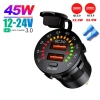 Ổ cắm sạc USB kép 45W QC3.0, PC Type‑C, công tắc LED, chống nước, sạc nhanh 12V/24V cho ô tô – Giá chỉ 154.594₫ 7