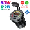 Ổ cắm sạc USB kép 45W QC3.0, PC Type‑C, công tắc LED, chống nước, sạc nhanh 12V/24V cho ô tô – Giá chỉ 154.594₫ 8