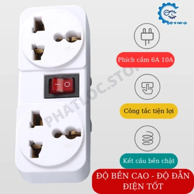 Ổ cắm SH609K chuẩn châu Âu - Chuyển đổi ổ đơn sang đôi có công tắc, giảm giá tới 32.000₫ 4 Ổ cắm SH609K chuẩn châu Âu - Chuyển đổi ổ đơn sang đôi có công tắc, giảm giá tới 32.000₫ 4