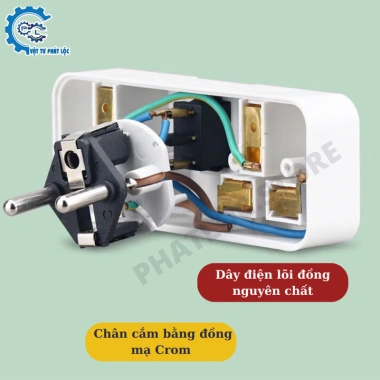 Ổ cắm SH609K chuẩn châu Âu - Chuyển đổi ổ đơn sang đôi có công tắc, giảm giá tới 32.000₫ 7 Ổ cắm SH609K chuẩn châu Âu - Chuyển đổi ổ đơn sang đôi có công tắc, giảm giá tới 32.000₫ 7