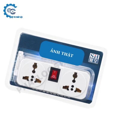 Ổ cắm SH609K chuẩn châu Âu - Chuyển đổi ổ đơn sang đôi có công tắc, giảm giá tới 32.000₫