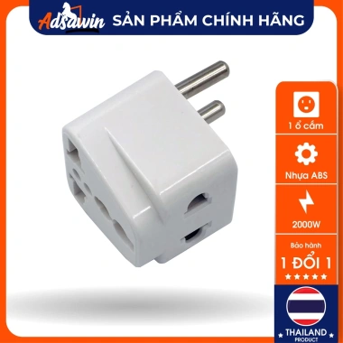 Ổ cắm THAILAND KT90-B chia ổ 3 chấu sang 2.000W ABS chống cháy - Giá chỉ 39.900₫ 3