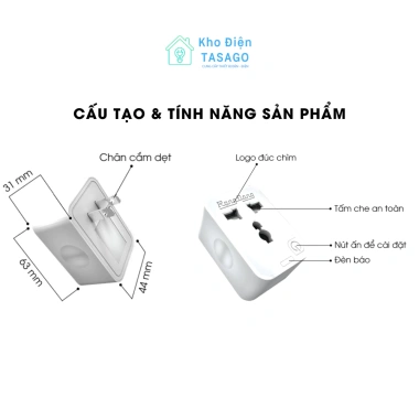 Ổ Cắm Thông Minh 16A 3.000W WIFI Rạng Đông - Hẹn giờ bật/tắt, App Tiếng Việt, Điều khiển từ xa