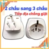 Ổ cắm tiếp địa xe điện 250V 10A - Chuyển đổi 3 chấu, giá ưu đãi 49.988₫