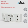 Ổ cắm TOSHINO AW3-A Made in Thailand - Chia 3 ổ, chuyển đổi 3 chấu, 2.000W, ABS chống cháy, giá 65.100₫