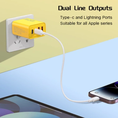 Ổ cắm tường đa năng 4 trong 1 PD 120W QC3.0 Bộ sạc nhanh du lịch 4 USB‑C cho US/EU/UK 6