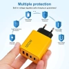 Ổ cắm tường đa năng 4 trong 1 PD 120W QC3.0 Bộ sạc nhanh du lịch 4 USB‑C cho US/EU/UK 9