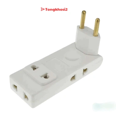 Ô cắm tường nối dài EU 180° - Adapter du lịch di động, chuyển đổi ổ cắm, chỉ 32.9k