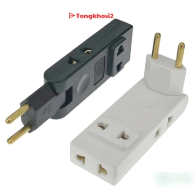 Ô cắm tường nối dài EU 180° - Adapter du lịch di động, chuyển đổi ổ cắm, chỉ 32.9k