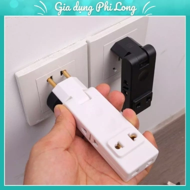 Ổ Cắm Tường Nối Dài EU 4 Trong 1, 180 Độ Đầu Cắm Du Lịch - Giá chỉ 22.000đ