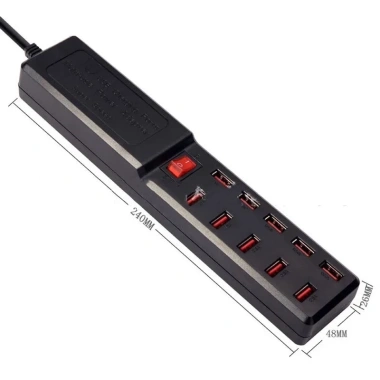 Ổ cắm USB 10 cổng thông minh, đế sạc đa năng cho điện thoại & máy tính bảng - Giá 219.000₫ 6 Ổ cắm USB 10 cổng thông minh, đế sạc đa năng cho điện thoại & máy tính bảng - Giá 219.000₫ 6
