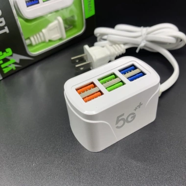 Ổ CẮM USB 6 Cổng với Cọc Sạc Nhanh cho Điện Thoại, Loa, Tai Nghe - 69.000₫ Giảm 19.320₫