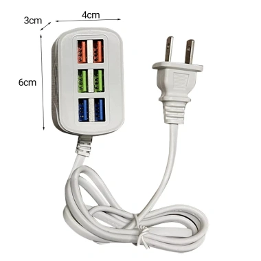 Ổ CẮM USB 6 Cổng với Cọc Sạc Nhanh cho Điện Thoại, Loa, Tai Nghe - 69.000₫ Giảm 19.320₫