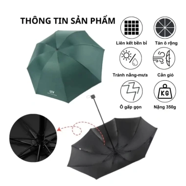 Ô che nắng, mưa gấp gọn UV - Chống tia cực tím, thời trang decor, chỉ 64.480đ 4