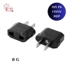 Ổ chuyển đổi P6 2 dẹt sang 2 chân tròn, đầu cắm 2 chấu 220V, giảm giá 10.000đ