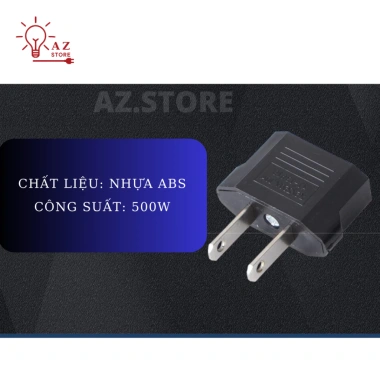 Ổ chuyển đổi P6 2 dẹt sang 2 chân tròn, đầu cắm 2 chấu 220V, giảm giá 10.000đ 5