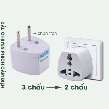 Ổ chuyển đổi phích cắm 3 chân sang 2 chân 220V - Giá chỉ 10.000đ, tiết kiệm ngay 1 Ổ chuyển đổi phích cắm 3 chân sang 2 chân 220V - Giá chỉ 10.000đ, tiết kiệm ngay 1