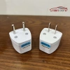 Ổ chuyển đổi phích cắm 3 chân sang 2 chân, chấu tròn dẹt trắng - 10.000 VND