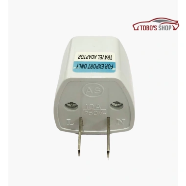 Ổ chuyển đổi phích cắm 3 chân sang 2 chân, chấu tròn dẹt trắng - 10.000 VND 2