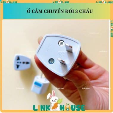 Ổ chuyển đổi phích cắm 3 chân sang 2 chân – Giá 15.000, gọn gàng, an toàn