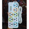 Ổ Điện Đa Năng Hình Chữ Nhật 8 Lỗ Cắm 4 Cổng USB - Tiện Dụng, An Toàn, Giá 90.000đ