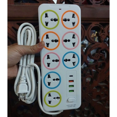 Ổ Điện Đa Năng Hình Chữ Nhật 8 Lỗ Cắm 4 Cổng USB - Tiện Dụng, An Toàn, Giá 90.000đ 9
