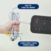Ổ điện đa năng thông minh HOTECH 2.500W chống giật, cổng USB và Type C, dây 2m, công tắc nguồn toàn OD32H giá ưu đãi 129k 5
