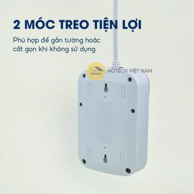 Ổ điện đa năng thông minh HOTECH 2.500W chống giật, cổng USB và Type C, dây 2m, công tắc nguồn toàn OD32H giá ưu đãi 129k 6