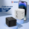 Ổ điện du lịch đa năng 1.500W PD20W sạc nhanh, chống cháy giật, dùng 150 quốc gia - Giá chỉ 180.000 VND