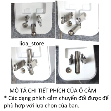 Ổ đổi nối đa năng du lịch Lioa - Tiết kiệm điện, cắm nhiều thiết bị, ổn định, chỉ 105.000 VND 3