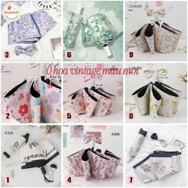 Ô Dù Che Mưa Che Nắng BeeMit 2 Chiều Chống UV Mở Tự Động Gấp Nhỏ Gọn Cầm Tay