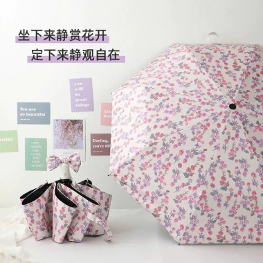 Ô Dù Che Mưa Che Nắng BeeMit 2 Chiều Chống UV Mở Tự Động Gấp Nhỏ Gọn Cầm Tay