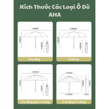 Ô Dù Che Mưa Ô Đi Nắng Gấp Gọn Tự Động 2 Chiều 3 Lớp Chống UV Cầm Tay - 45.999₫ 9