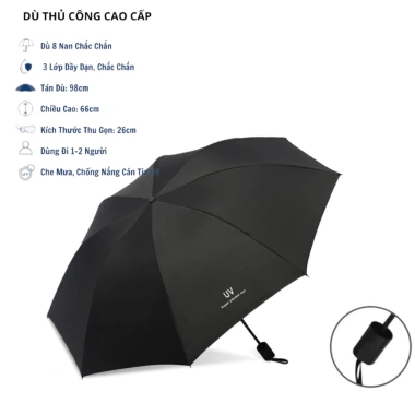 Ô Dù Che Mưa Ô Đi Nắng Gấp Gọn Tự Động 2 Chiều 3 Lớp Chống UV Cầm Tay - 45.999₫ 10