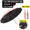 Ô Dù Chống Bão 24 Nan Mở Gấp Tự Động 2 Chiều, Lớp Che Mưa Nắng, Chống Thấm, Chống Tia UV 8