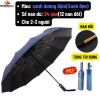 Ô Dù Chống Bão 24 Nan Mở Gấp Tự Động 2 Chiều, Lớp Che Mưa Nắng, Chống Thấm, Chống Tia UV 10
