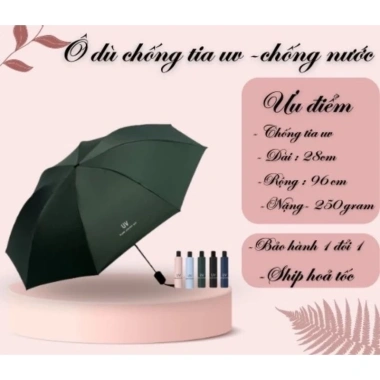Ô Dù Gấp Gọn Che Mưa Chống UV Siêu Nhẹ Bảo Vệ 100% Giá Chỉ 39.000 VNĐ