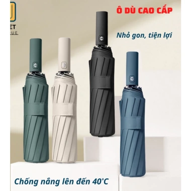Ô dù minakidy 10 nan mở tự động, gấp nhỏ gọn cầm tay 2 chiều cỡ lớn che mưa nắng