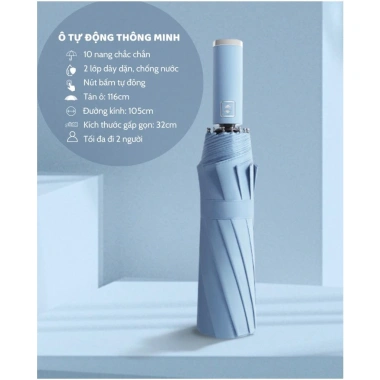 Ô dù minakidy 10 nan mở tự động, gấp nhỏ gọn cầm tay 2 chiều cỡ lớn che mưa nắng 6 Ô dù minakidy 10 nan mở tự động, gấp nhỏ gọn cầm tay 2 chiều cỡ lớn che mưa nắng 6