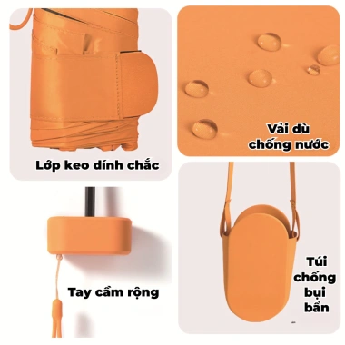 Ô Dù Mini Gấp Gọn SUNBEAM Chống UV với Túi Vải Che Nắng Mưa Đa Dụng 213.000đ