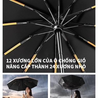 Ô Dù Tự Động ICON 12/24 Xương Chống UV - Dù Che Nắng Gấp Gọn Tiện Lợi Giá 111.999đ 8