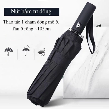 Ô dù tự động mở 2 chiều cầm tay gấp gọn che mưa nắng cỡ lớn giá 48k 9