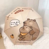 Ô Gấp Gọn Che Nắng Che Mưa Hoạ Tiết Chuột Lang CAPYBARA Loopy Cartoon cho Trẻ Em 10